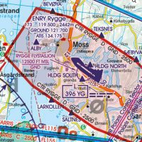 2024 Norway Center North VFR Chart 1:500 000 - Rogersdata (10 DAYS)