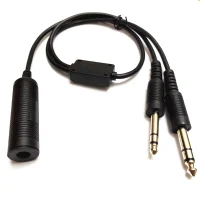 Helicopter To General Aviation Headset Adapter Cable David Clark AVCOMM U 174