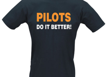 Slogan T-Shirt – PILOTS DO IT BETTER! (BLUE)