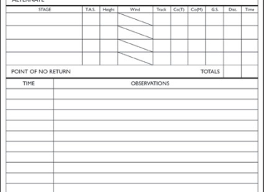 Basic Flight Log Pad – A5 Size