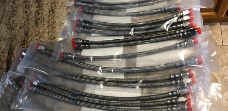 New S/S braided Teflon hoses1500 psi.