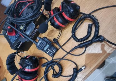 Almost new radio/ headsets etc for sale