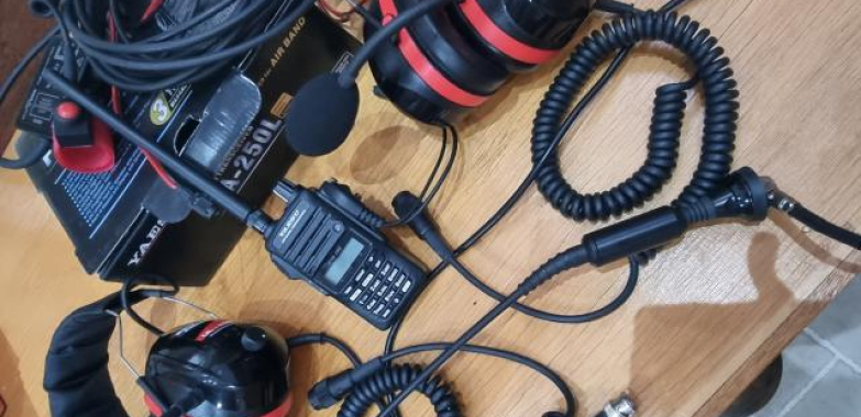 Almost new radio/ headsets etc for sale