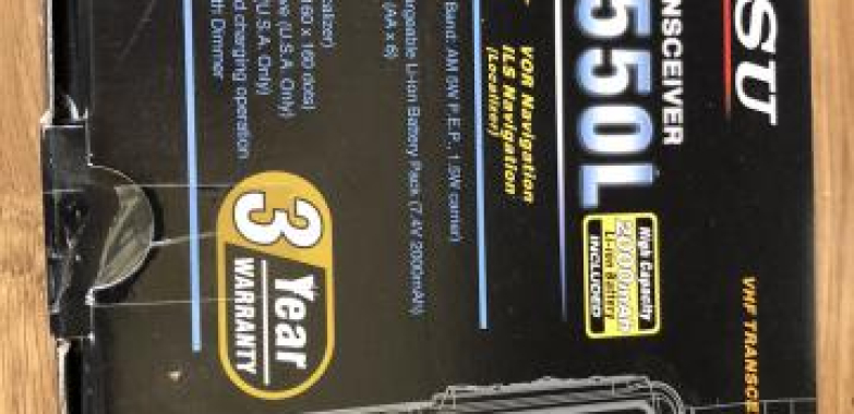 Yaesu FTA-550l air and tranceiver