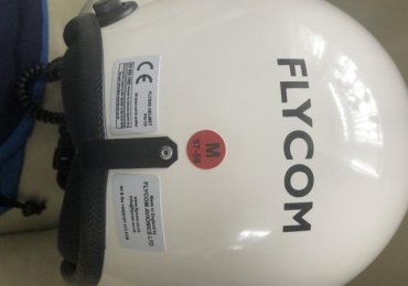 Flycom helmet and bag