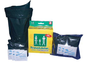 Resealable Industrial Strength Green Travel John Urinal 3 Pack