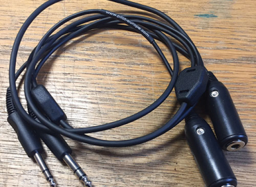 Headset Extension for a GA Twin Plug Headset