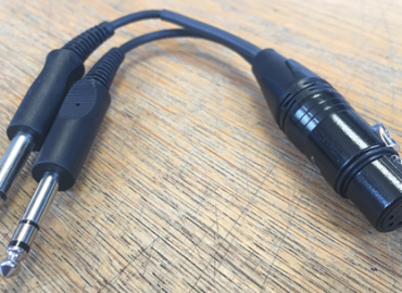 Headset Adaptor Cable – Airbus 5 pin socket (XLR 5) to GA twin plugs.