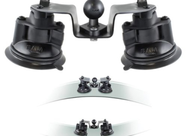 Dual Articulating Suction Cup Base with 1″ Ball (BASE)